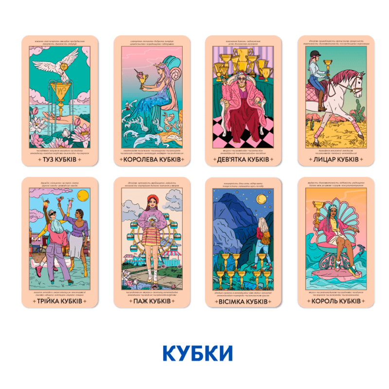 Колода карт ТАРО - Незалежні з підказками на карті (Феміністичне таро)